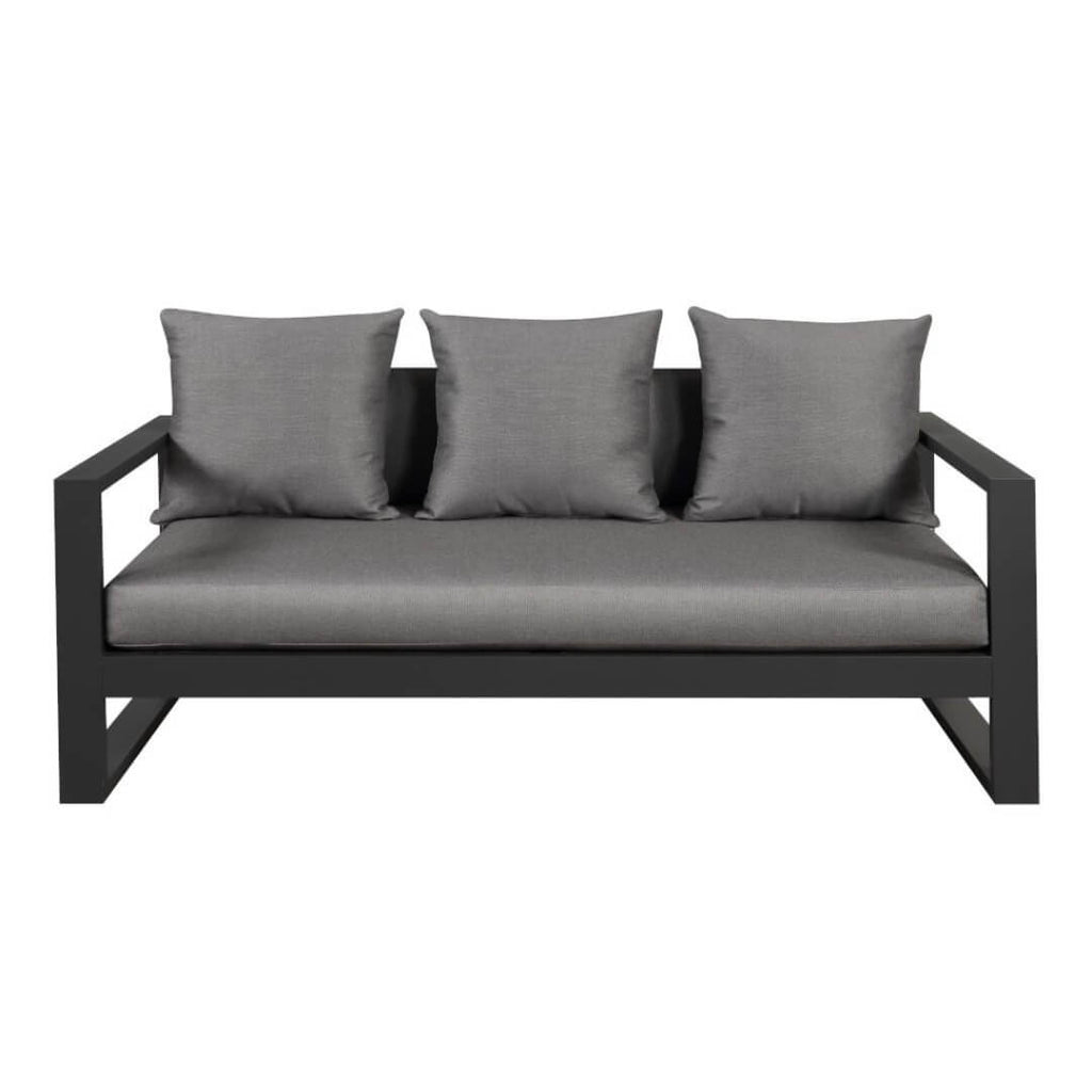 Salon de jardin en aluminium: un canapé 3 places, 2 fauteuils, une table basse - MOLOKAI
