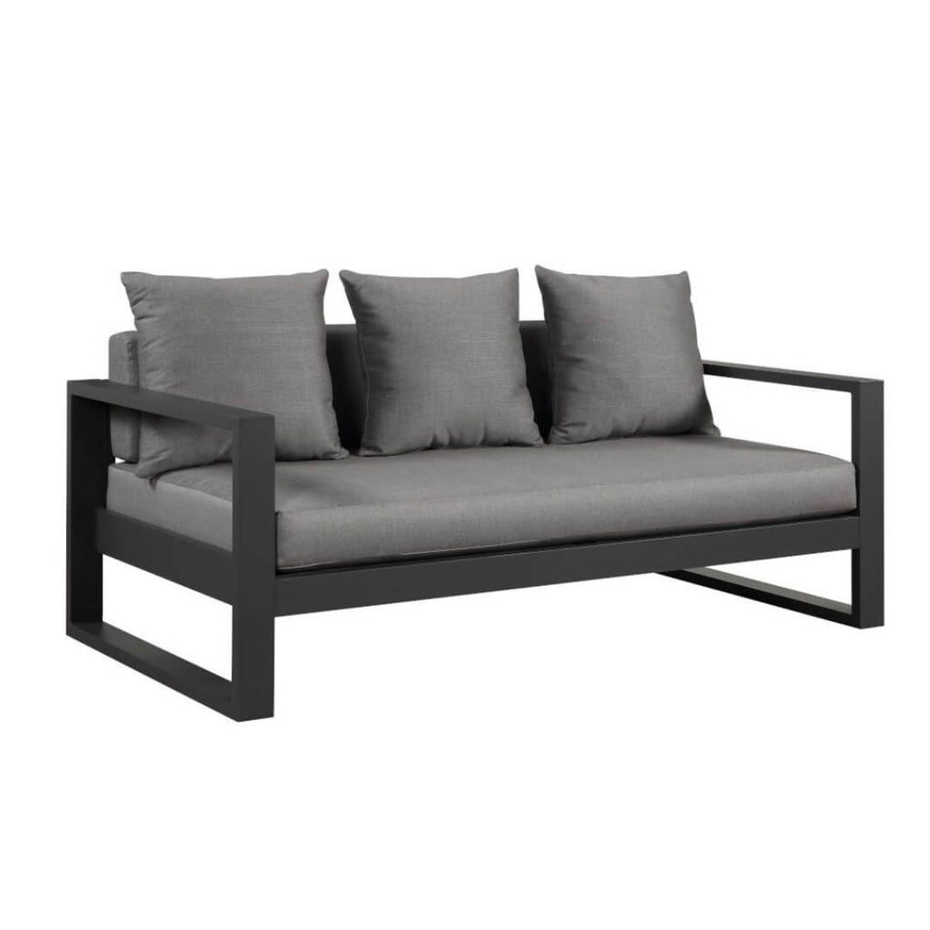 Salon de jardin en aluminium: un canapé 3 places, 2 fauteuils, une table basse - MOLOKAI