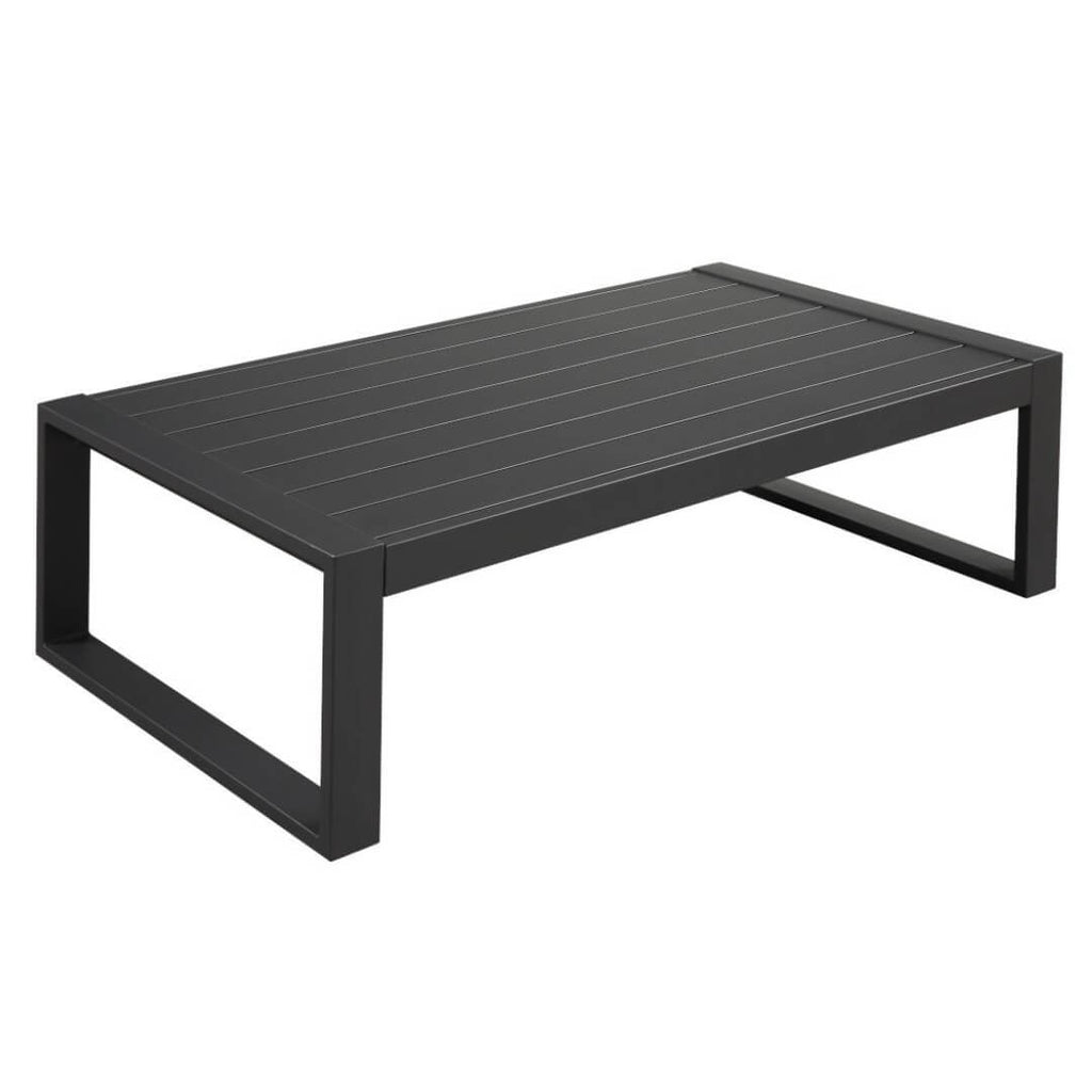 Salon de jardin en aluminium: un canapé 3 places, 2 fauteuils, une table basse - MOLOKAI