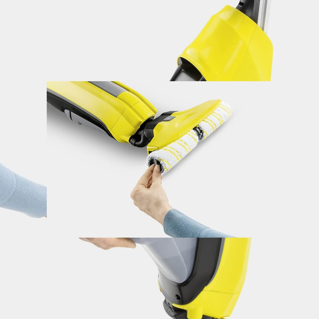 Aspirateur Kärcher Nettoyeur de sols FC 5 Sans fil (Autonomie 60 minutes, 2 en 1 nettoie et aspire, Auto-Nettoyage des Rouleaux, Convient à Tous Types de Sols Durs)